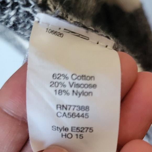 Madewell Gray & White Charlie Cotton Striped Pocket Cardigan Sweater. Size M - Picture 9 of 9